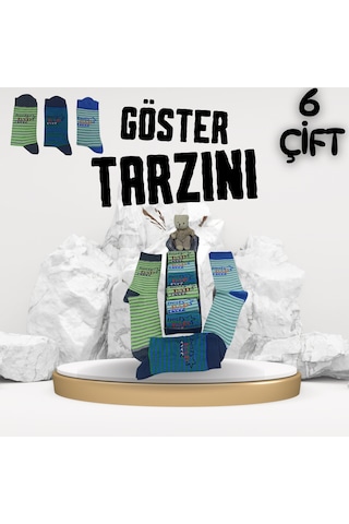 Garanti Çorap Eğlenceli Desenli Unisex Soket 6 Lı 1t Çok Renkli