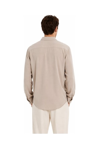 Cazador Erkek Tencel Regular Fit Gömlek Uzun Kol 20610 Bej