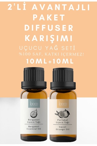 Boco Born In Cosmetics Bergamot + Portakal Saf Aromaterapi Uçucu Yağı 2 x 10 ML
