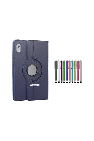 Lenovo Tab M9 Tb310fu Zac30136tr Modeli İle Uyumlu 360 Dönerli Tablet Kılıfı + Kalem Arka Kapak