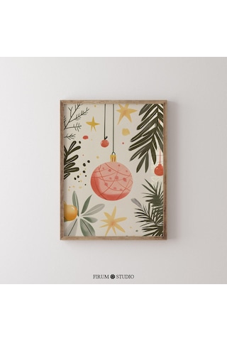 Nostaljik Noel - Eklektik Bir Oda İçin Bohem Tatil Dekoru Retro Noel Ve Benzersiz Tatil Sanatı Şenlikli Sanat