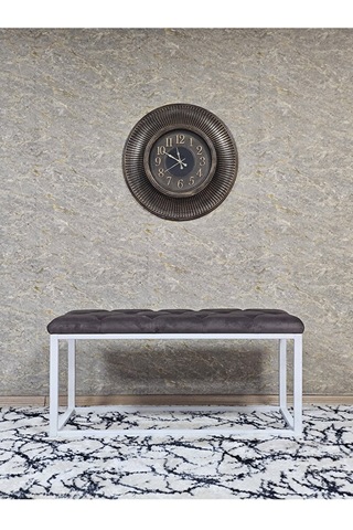 Beyaz Boyalı Diktörtgen 100 Cm X 40 Cm Oturak Puf - Bench - Makya Çok Renkli