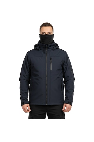 Mysia Outdoor Lacivert Soft Shell Mont İçi Polarlı Lacivert