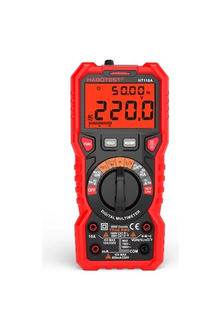 Habotest Ht118a Otomatik Aralığı Siyah Kırmızı Dijital Multimetre