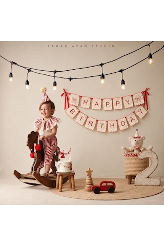 Tly Home Gardenya Keten Kırmızı Nakışlı Happy Birthday Doğum Günü Flaması Fiyonk Detaylı, Her Parça 12 15 Cm " Tly Home Gardenya Keten Kırmızı Nakışlı Happy Birthday Doğum Günü Flaması Fiyonk Detaylı, Her Parça 12 15 Cm "