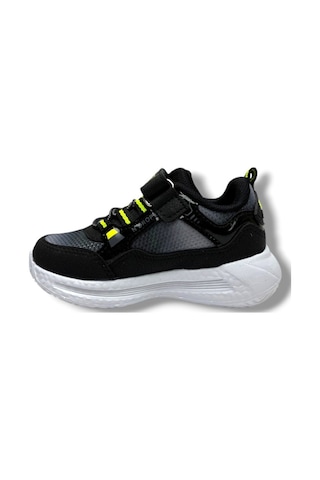 Ndrops 028-26 Anorak Anatomik Çocuk Sneaker Siyah Sarı 26-30 Siyah