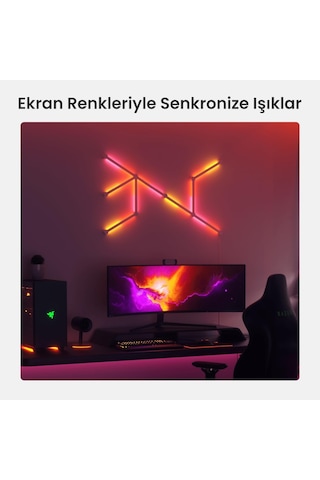 Nanoleaf Akıllı Rgbw Led Işık Şerit Genişletme Paketi App Kontrollü,3 Parça, Beyaz, Google Home, Ale RGB
