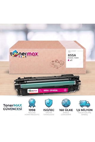 Hp 655a Cf453a Kırmızı Uyumlu Toner - Çipli / Color Laserjet Enterprise M652 / M653 / Mfp M681 / M682