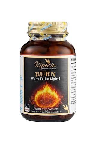Kiperin Burn Vücut Yağı Hedefleyici L-karnitin, Yeşil Çay, Guarana, Zencefil, Garsiniya, Kafein 60 Kapsül