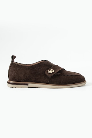 Dericia Shoes Glamour Hakiki Deri Süet Kadın Günlük Rahat Casual Ayakkabı Kahverengi