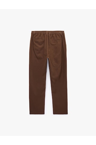 Koton Cepli Beli Lastikli Keten Karışımlı Slim Fit Pantolon Kahverengi 6sam40165hw Çikolata Kahve