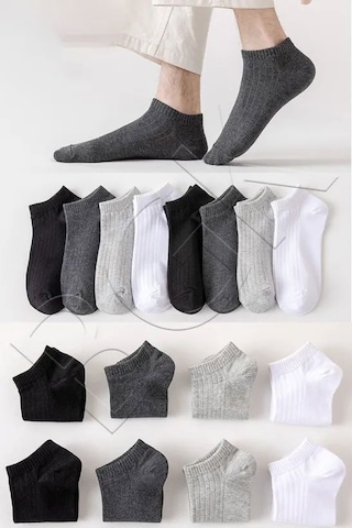 Bgk Pamuklu Basic Derbili Unisex Çorap Çift Çok Renkli