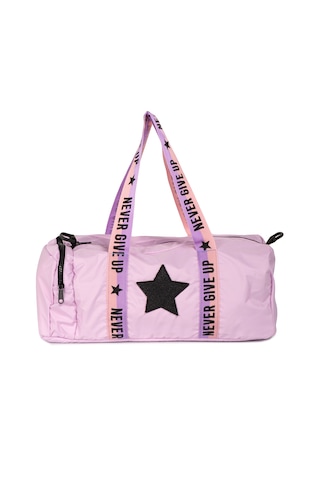 İcone Bag Çocuk Yıldız Logolu Spor Çanta, Çocuk Spor Çanta, Fermuarlı Detaylı Çocuk Spor Çanta Lila