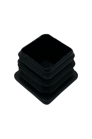 Kare Demir Profil İç Tapa Geçme Plastik Ayak Geçme Koruma Plastiği 40mm 2 Adet Siyah