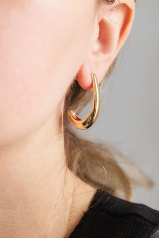 Aurrari Altın Kaplama Parlak Ay Küpe Çok Renkli