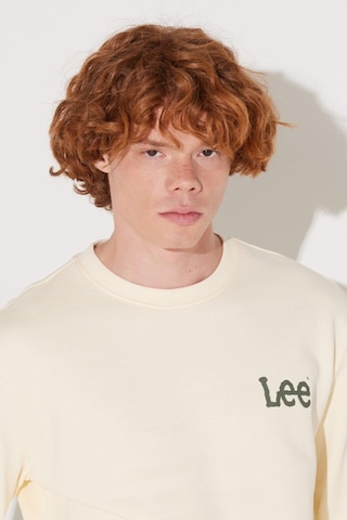 Lee Bisiklet Yaka Sweatshirt Ekru