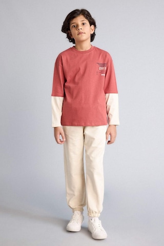 Defacto Tişört Pantolon 2li Takım Erkek Çocuk G9210a826spbr268 Bordo-br268