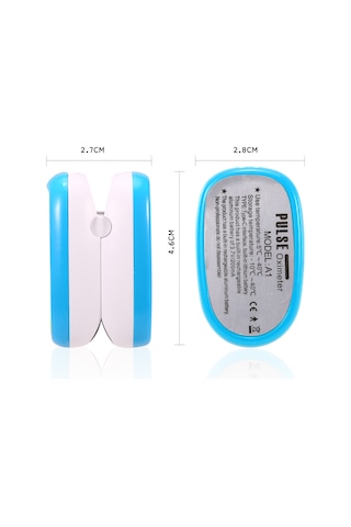 Vkemall Pulse Oksimetre Çocuk Nabız Oksimetresi Fingertrip Mini Spo2 Monitörü Oksijen Doygunluk Monitörü Sarı