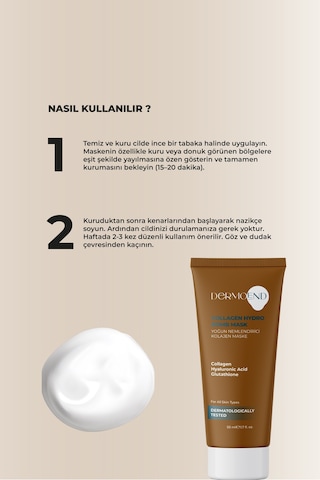 Dermoend Yoğun Nemlendirici Kolajen Maske 2'li