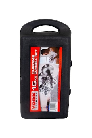 CKSpor 15 KG Krom Dumbell Seti Çantalı Döküm Plaka Dambıl Seti Cks15