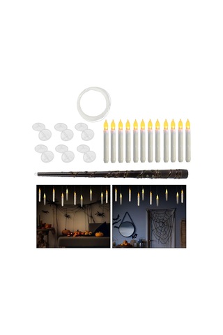 Suntek Yüzen Mumlar Asılı Pencere Mumları 12-adet-sarı-b