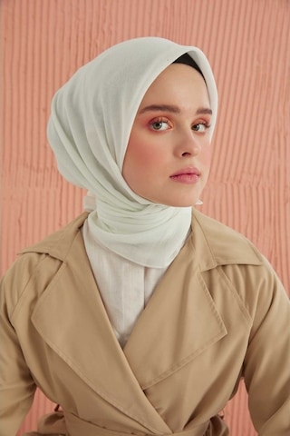 Miray Düz Pamuk Eşarp - Kırık Beyaz Beyaz