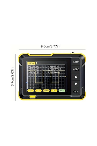 Elmpaly El Tipi Mini Osiloskop, Akım Ölçüm Cihazı, Taşınabilir Dijital Osiloskop 2si 1 Arada 200khz Bant Genişliği 25ms/s Örnekleme Dso152+10x Prob