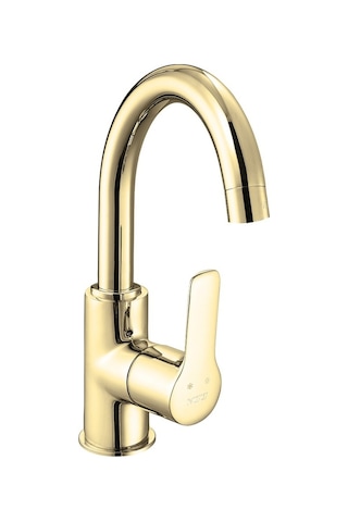 Eca Luna Kuğu Borulu Lavabo Bataryası Altın 102808953