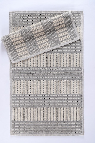 2 Li Bukle Banyo Takımı Banyo Tekstili/modern/doğal/sade/şık Kaymaz Taban -784 Gray5