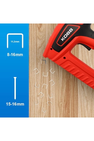 Kobb Kbz200 8-16mm Zımba Ve 15-16mm Profesyonel Çivi Çakma Makinesi + 3000 Adet Yedek Zımba Ve Çivi