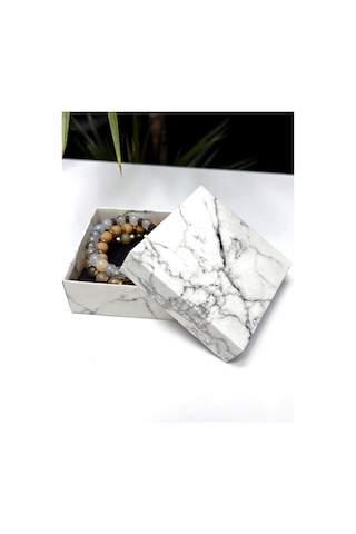 Nursaat Doğal Taş Özel Kombin Kaplan Gözü Ve Karlı Obsidyen Taşı Doğal Unisex Bileklik Blkt.ns06 2 Adet Çok Renkli