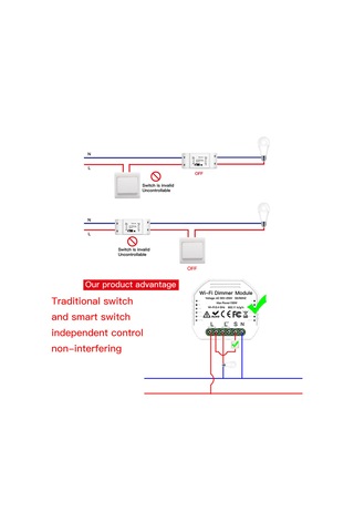 Padalink 90-250v Gizli Wifi Akıllı Anahtar Modülü - Ses Kontrol Ve Zamanlama Fonksiyonlu Işığın Parlaklığını Ayarlayabilir