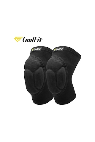 Jialan Coolfit Koruyucu Diz Pedleri Kalın Sünger Futbol Voleybol Siyah