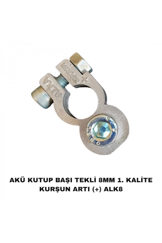 Akü Kutup Başı 2li 8mm 1. Kalite Kurşun + - Alk8