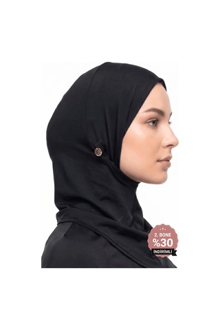 Mayovera Tesettür Deniz Bone - Boğazlı Siyah