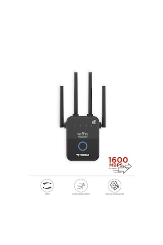 Torima AC35Q 1600Mbps Çift Bant Wi-fi Router Siyah