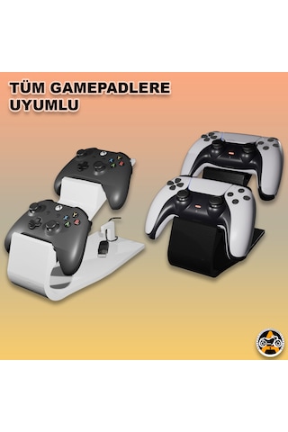Evrensel Çift Gamepad Tutucu Stand 2 Oyun Kolu Kapasiteli, Hafif Ve Kompakt Tasarım