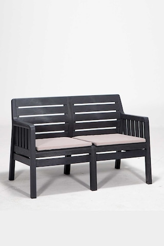 Lara İkili Bahçe Balkon Koltuğu -Antrasit