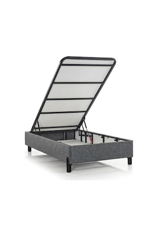 Junior Bedding Lüx Sandıklı Tek Kişilik Baza Yatak Bazası Geniş Hacimli, Dayanıklı Metal Baza Başlık Ve Yatak Dahil Değildir. Gri 90 x 200