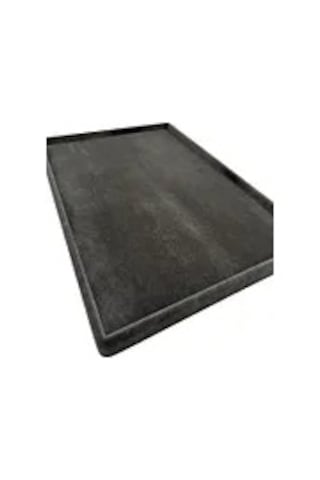 Süet Kumaş Füme Renk 34/24 Cm Takı Servis Sunum Tablası Çok Renkli