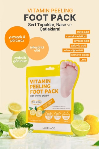 Lebelage Soyulan Ayak Maskesi Vitamin Kompleksi Kore Soyucu Maske Lebelage Vitamin Peeling Foot Pack