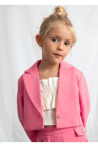 Kız Çocuk Kısa Blazer Ceket Pembe 3451 Pembe