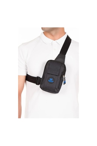 Bizoon Np261 Unisex Keten Kumaş Telefon Bölmeli Çapraz Askılı Omuz Çantası, Günlük Spor 001