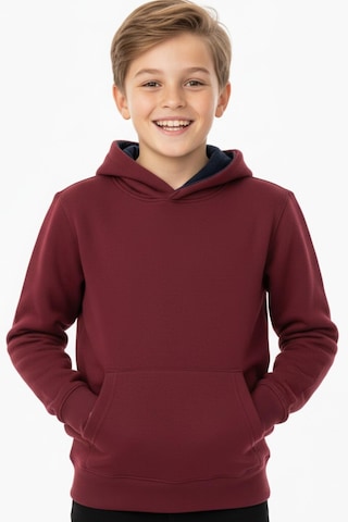 Erkek Çocuk Bordo Kapüşonlu Cepli 3 İplik Sweatshirt Bgl-st05002 Bordo