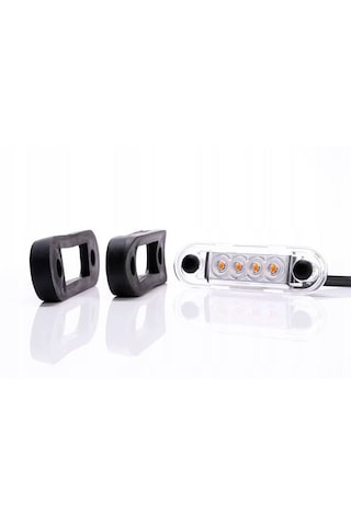 Frıstom Ft-073 4 Ledli Pozisyon Lamba Ledli Turuncu 12v - 36v 0,15 Mt Siyah Lastik Contalı