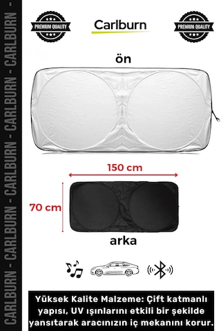 Otogüneşlik Katlanabilir Ön Cam Araba Uv Koruma Maksimum Serinlik Sağlayan Evrensel Uyum Güneşlik