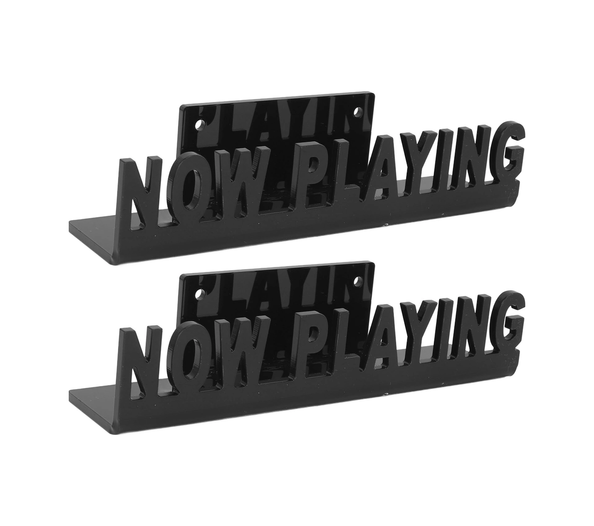 Konesam Akrilik Duvar Tipi "now Playing" Vinil Plak Tutucu - Siyah, Koleksiyonunuzu Göstermek Ve Dekore Katmak İçin Dayanıklı Tasarım