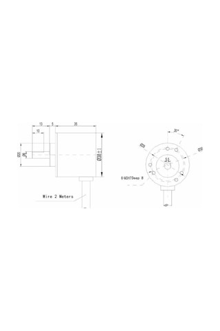 Artımlı Optik Döner Enkoder - 5-24v/dc 360 Darbe - Rotary Encoder