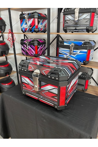 Rexx 45 Litre Motosiklet Arka Çanta Adventure Kırmızı