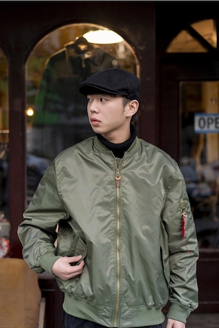 Edwardest Hava Kuvvetleri Ma1 İlkbahar Ve Sonbahar İnce Pilot Ceket Naylon Beyzbol Ceketi Kahverengi